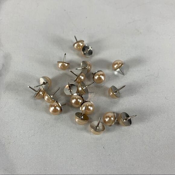 Vintage Other - 20 Pearl topped Tacks Photo Decor Cork Board Office Supply